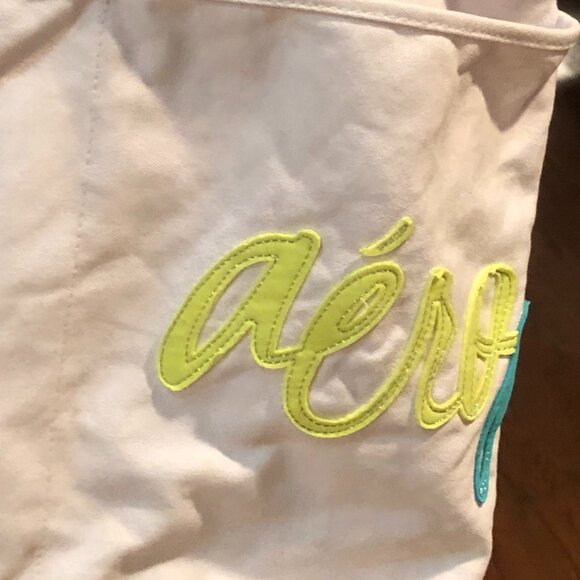 Aeropostale Tote/Bag/Satchel Canvas Raised Letters side pockets - Picture 5 of 7